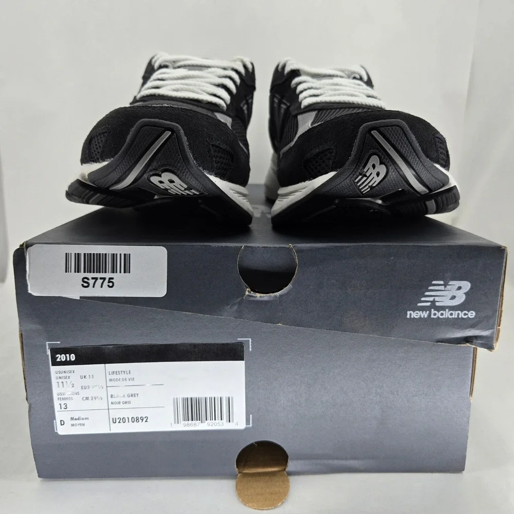 New Balance 2010 Black Grey Suede Mesh Sneakers U2010892 Mens 11.5 Womens 13